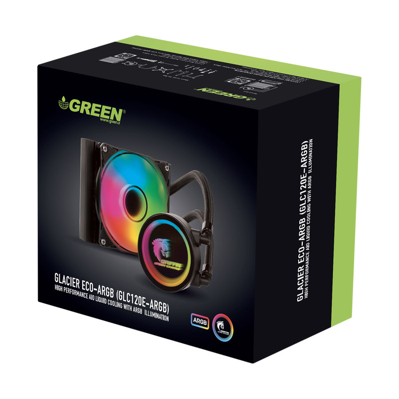 سیستم خنک کننده آبی گرین مدل GLACIER 120 ECO-ARGB
