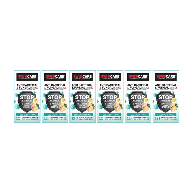 کاندوم سوئیس کر مدل ANTI BACTERIAL مجموعه 6 عددی
