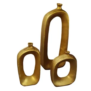 گلدان دکوری لیلپار طرح برمودا مدل HOA-1210 T مجموعه 3 عددی