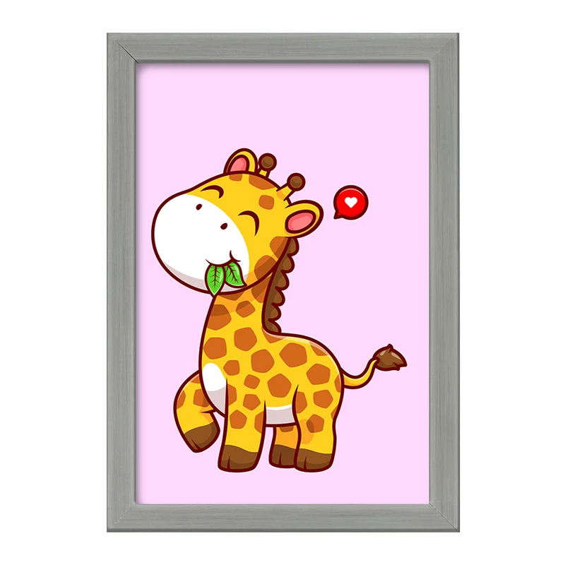تابلو خندالو طرح حیوانات بامزه زرافه کد 29718