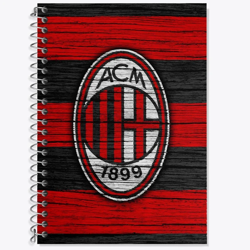 دفتر زبان 50 برگ خندالو مدل دو خط طرح باشگاه آث میلان کد 27257