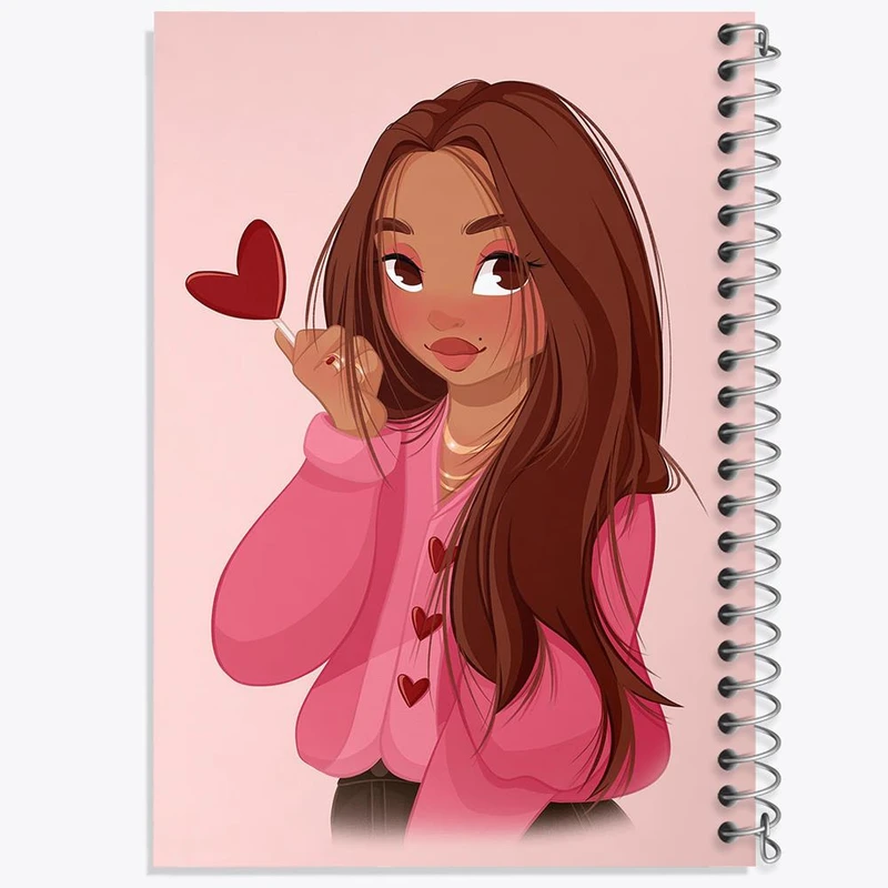 دفتر شطرنجی 50 برگ خندالو طرح دخترانه کد 25658