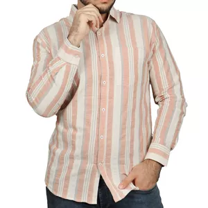 پیراهن آستین بلند مردانه مدل نخ پنبه کد 365593