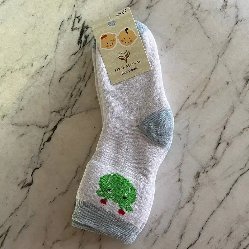 جوراب ساق بلند نوزادی فیاکا مدل GG06 مجموعه دو عددی