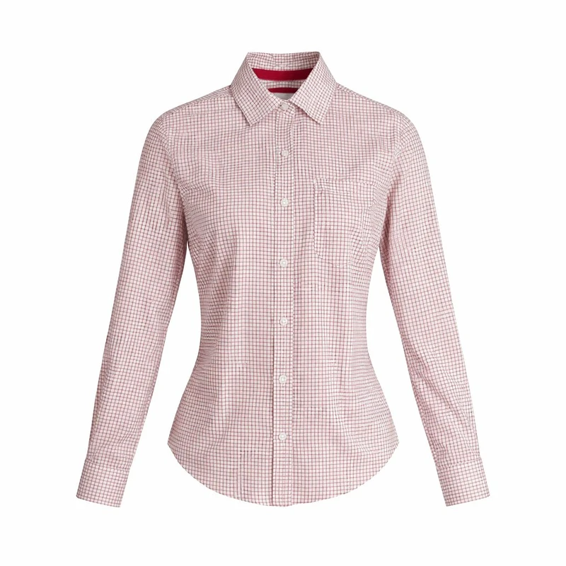 شومیز آستین بلند یقه برگردان زنانه مدل چهارخانه 