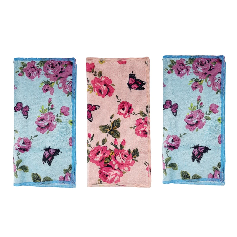 دستمال آشپزخانه مدل Flower بسته 3 عددی