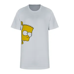 تی شرت آستین کوتاه زنانه مدل سیمپسون  کد L319 رنگ طوسی