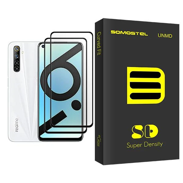 محافظ صفحه نمایش سوماستل مدل SD Glass MIX002 مناسب برای گوشی موبایل ریلمی 6i  بسته دو عددی