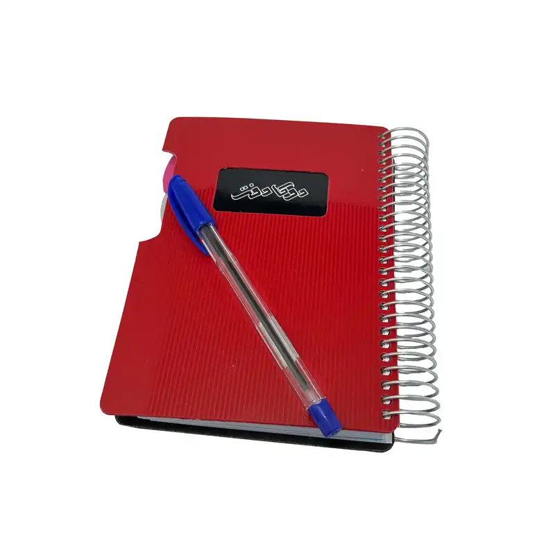 دفتر یادداشت 200 برگ دوکا دفتر مدل پنجره ای کد 200-108 به همراه خودکار