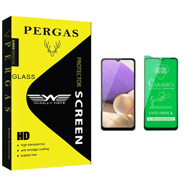 محافظ صفحه نمایش سرامیکی وایلی نایس مدل Pergas Glass مناسب برای گوشی موبایل سامسونگ Galaxy A32