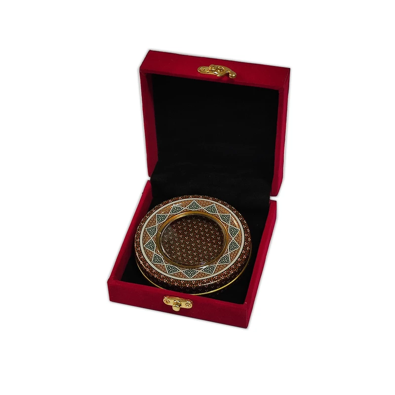 ظرف زعفران مدل کادویی به همراه ظرف خاتم