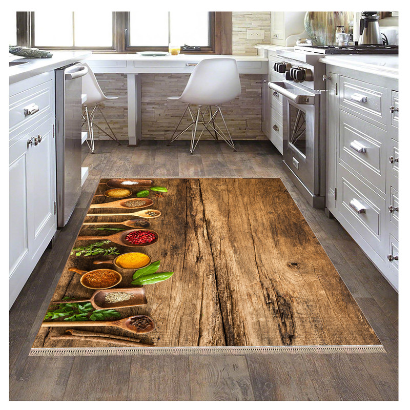 فرش پارچه ای مدل ترمزدار طرح آشپزخانه