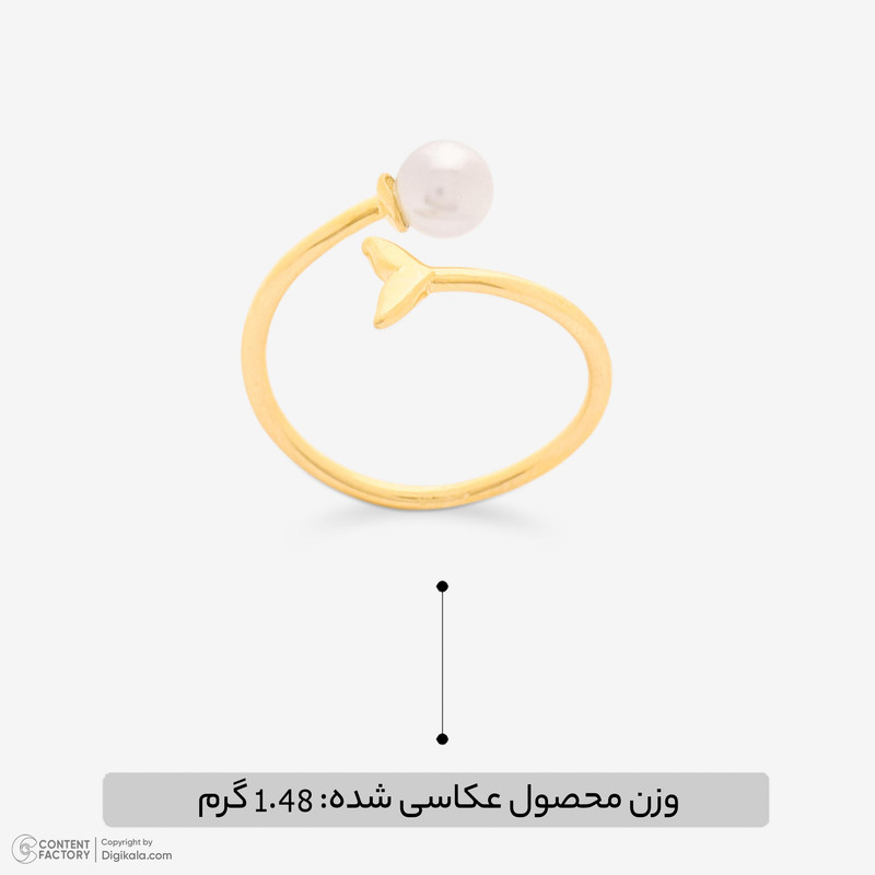 انگشتر طلا 18 عیار زنانه روبی آرت گالری مدل 329860 دم وال و مروارید - 10