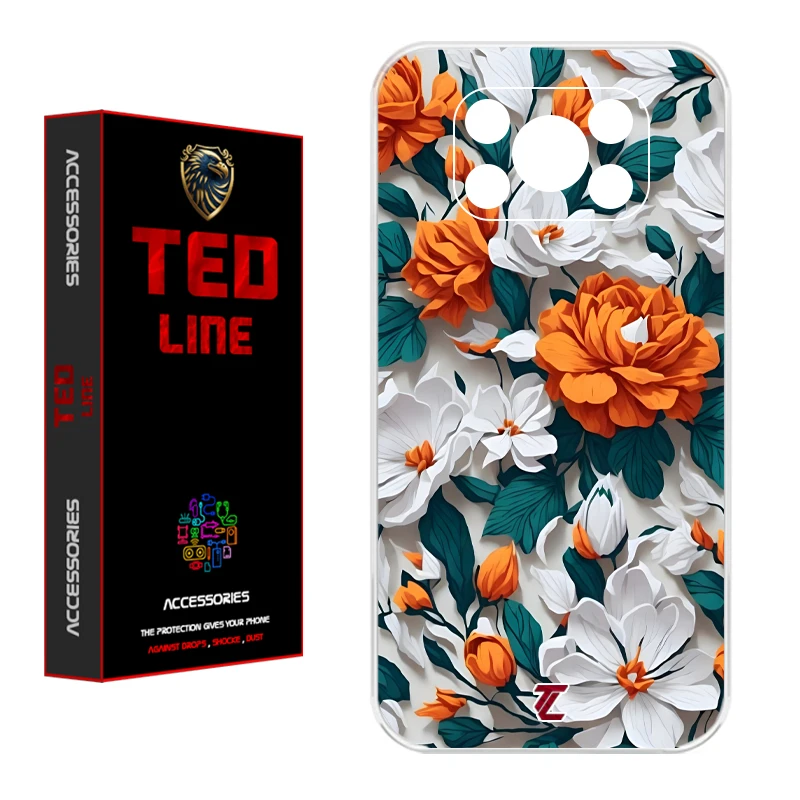 کاور تدلاین طرح گل نارنجی کد 1229 مناسب برای گوشی موبایل شیائومی Poco X3 / X3 Pro / X3 NFC