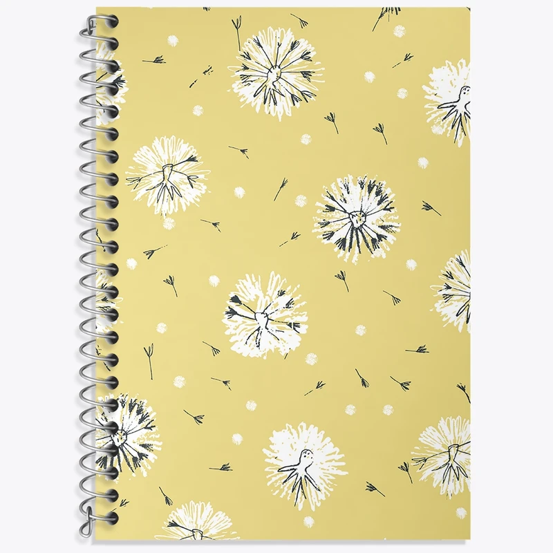 دفتر زبان 50 برگ خندالو مدل سه خط طرح قاصدک کد N234