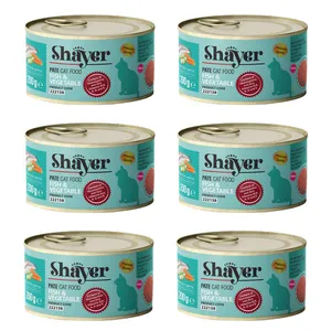 کنسرو غذای گربه شایر مدل Fish&Vegetable وزن 200 گرم بسته 6 عددی