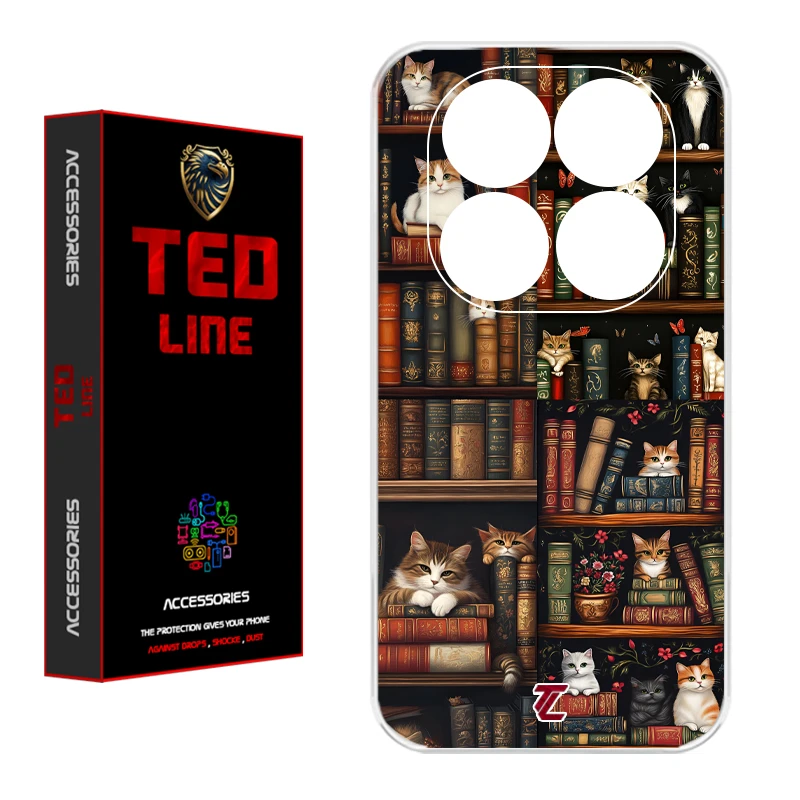 کاور تدلاین طرح گربه کد 1188 مناسب برای گوشی موبایل شیائومی Redmi Note 14 Pro Plus 5G