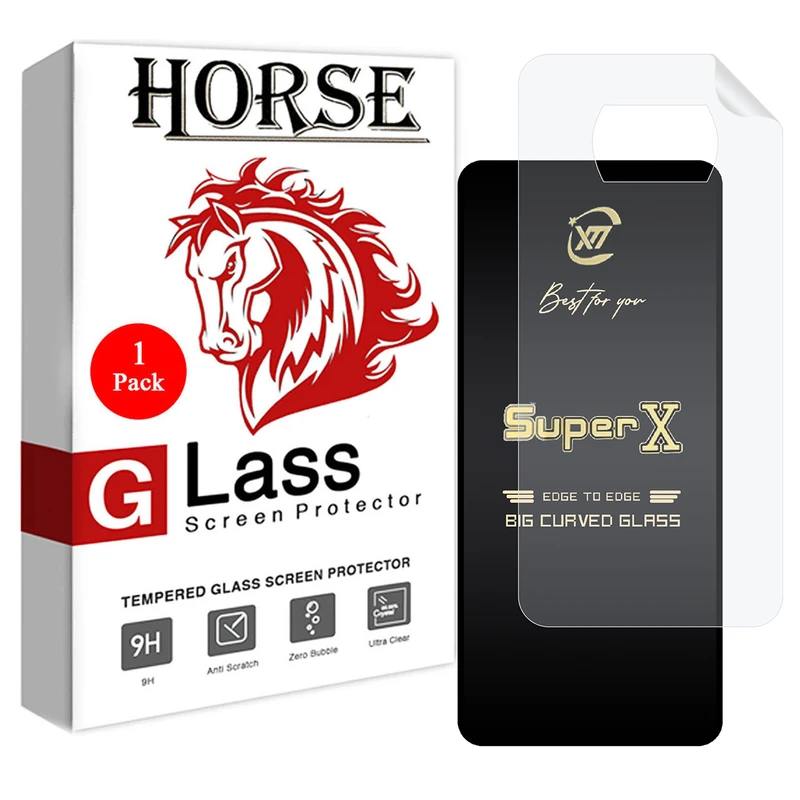 محافظ صفحه نمایش هورس مدل 2SXN مناسب برای گوشی موبایل شیائومی Poco X3 Pro به همراه محافظ پشت گوشی