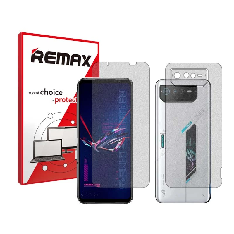 محافظ صفحه نمایش مات ریمکس مدل Resistant مناسب برای گوشی موبایل ایسوس ROG Phone 6 به همراه محافظ پشت گوشی