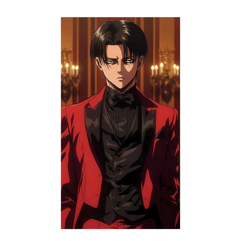 استیکر لپ تاپ و موبایل مدل انیمه طرح اتک ان تایتان لیوای آکرمن attack on titan Levi Ackermann کد 573