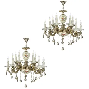  لوستر ده شعله چشمه نور کد C3351/5-5-Pro بسته دو عددی