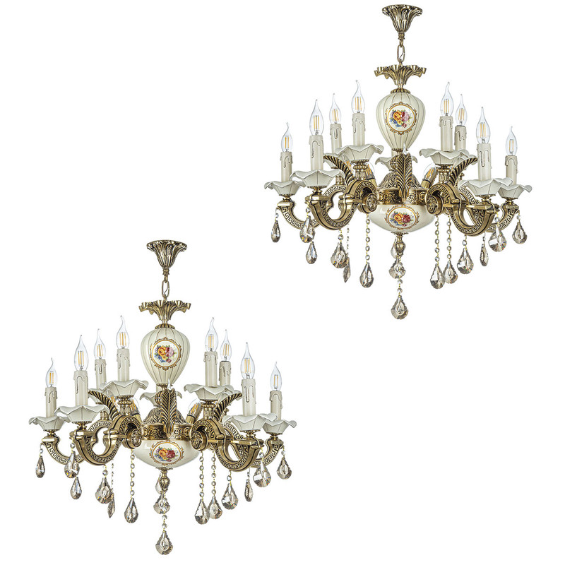  لوستر ده شعله چشمه نور کد C3351/5-5-Pro بسته دو عددی