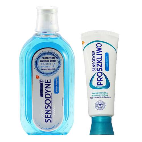 دهان شویه سنسوداین مدل Fresh Mint حجم 500 میلی لیتر به همراه خمیر دندان سنسوداین مدل پرونمل Multi Action حجم 75 میلی لیتر