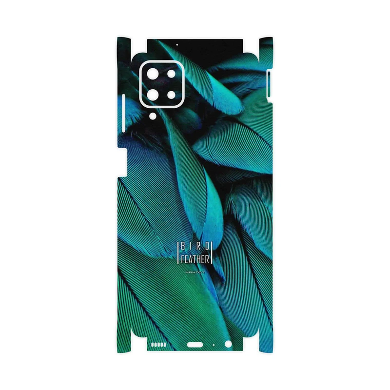 برچسب پوششی ماهوت مدل Green Feather-FullSkin مناسب برای گوشی موبایل سامسونگ Galaxy A12