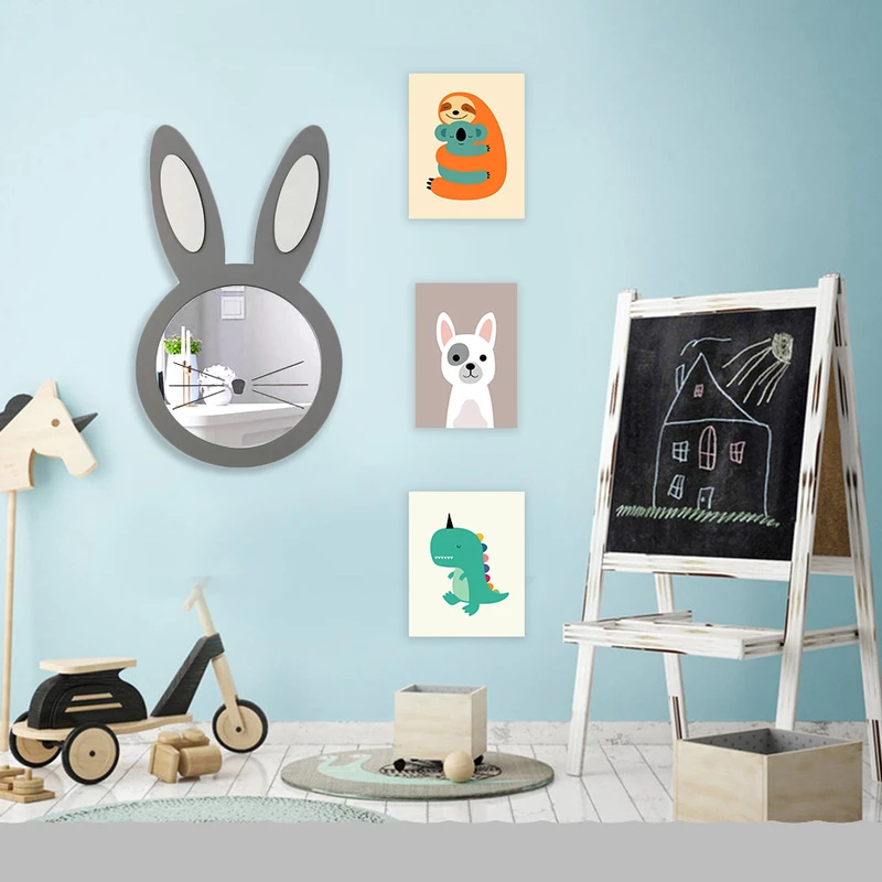آینه اتاق کودک طرح خرگوش مدل MKids26-H