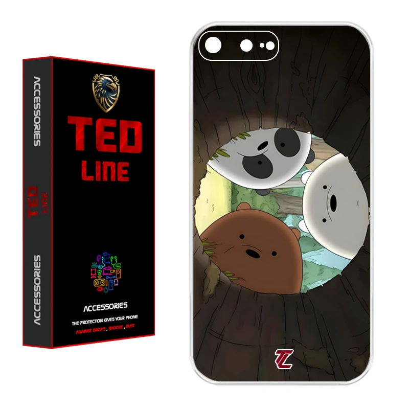 کاور تد لاین طرح خرسی کد 1101 مناسب برای گوشی موبایل اپل Iphone 7 Plus / 8 Plus