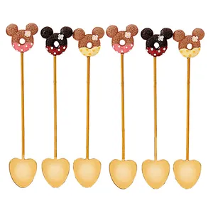 قاشق پینک اند مور مدل دونات خرسی بسته 6 عددی