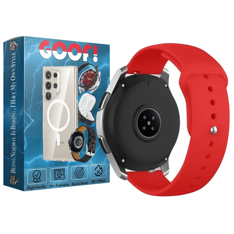 بند گوف مدل Silicon Belt Strap مناسب برای ساعت هوشمند هوآوی Watch GT/2/2e/2 Pro/3/3 Pro سایز 46 میلی متری