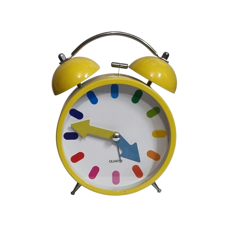 ساعت رومیزی عقربه‌ای مدل بل رنگی کد L25