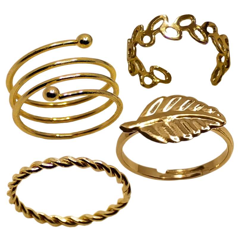 انگشتر زنانه کد RKH_1719 مجموعه 4 عددی