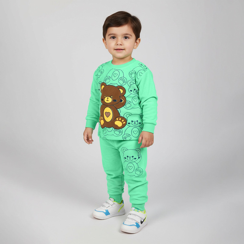 ست تی شرت و شلوار نوزادی مدل خرس مهربون کد Sa12