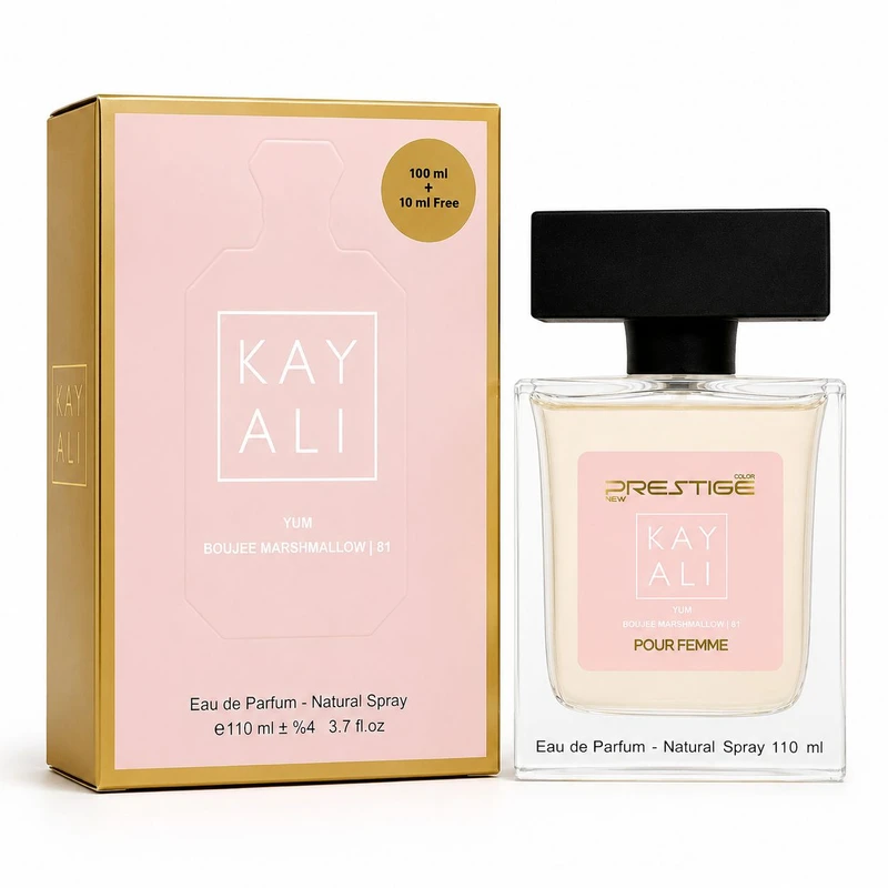 ادوپرفیوم زنانه نیو پرستیژ کالر مدل kayali marshmallow با رایحه گرم حجم 110 میلی لیتر