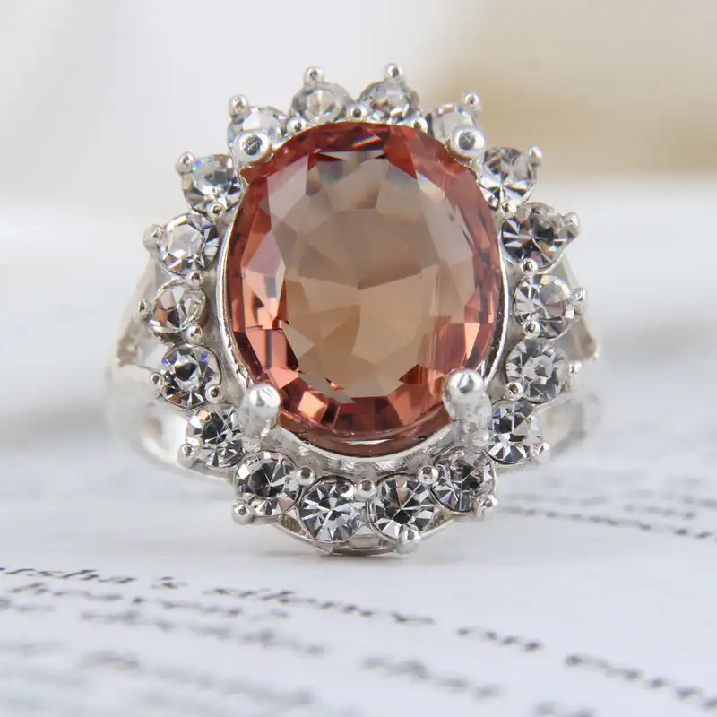 انگشتر نقره زنانه بازرگانی میلادی مدل سنگ الکساندریت کد AW_597