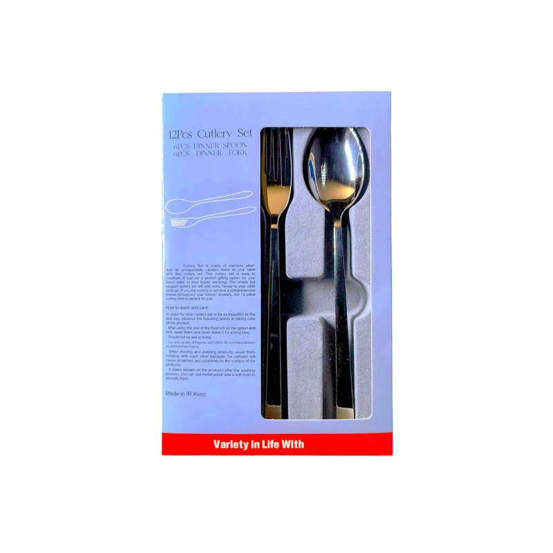 عکس شماره 3 : سرویس قاشق و چنگال 12 پارچه 6 نفره مدل un-5810 luxury