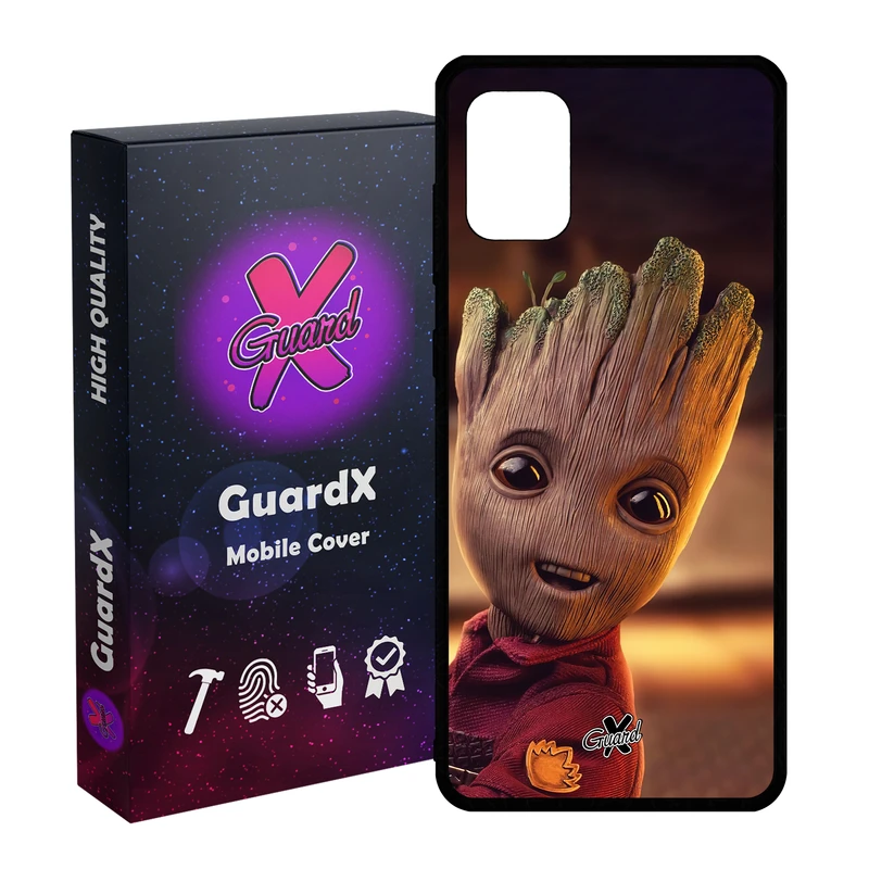 کاور گارد ایکس طرح Groot مدل Glass10479 مناسب برای گوشی موبایل سامسونگ Galaxy A31