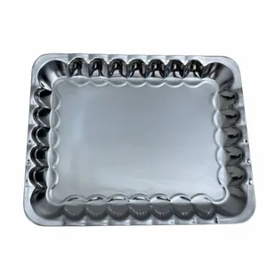 سینی بدون دسته مدل کنگره طرح مستطیل ساده سایز 22*27 سانتی متر