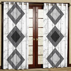 پرده مدل لوزی هازان پانچی کد 4656 سایز 140x200 سانتی متر