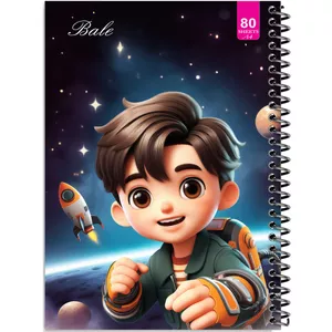 دفتر نقاشی 80 برگ بله مدل رحلی طرح فانتزی پسرانه فضانورد کد A4-M427