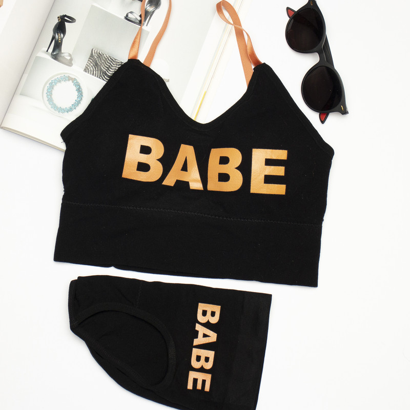 ست شورت و نیم تنه زنانه مدل BABE مدل AVN_S132