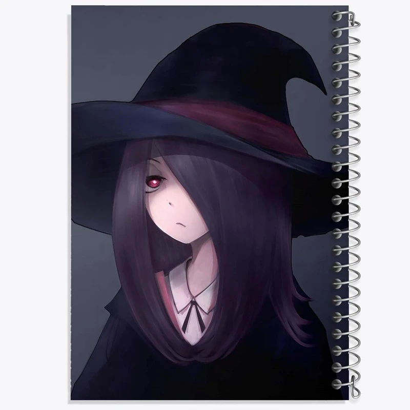 دفتر ژورنال نویسی 50 برگ خندالو مدل نقطه ای طرح سوسی انیمه جادوگران کوچک Little Witch Academia کد 22918