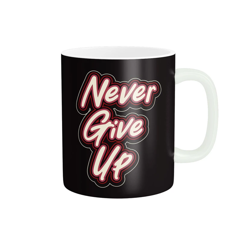 ماگ پاد آفرین طرح جمله انگیزشی  Never give up کد 2006