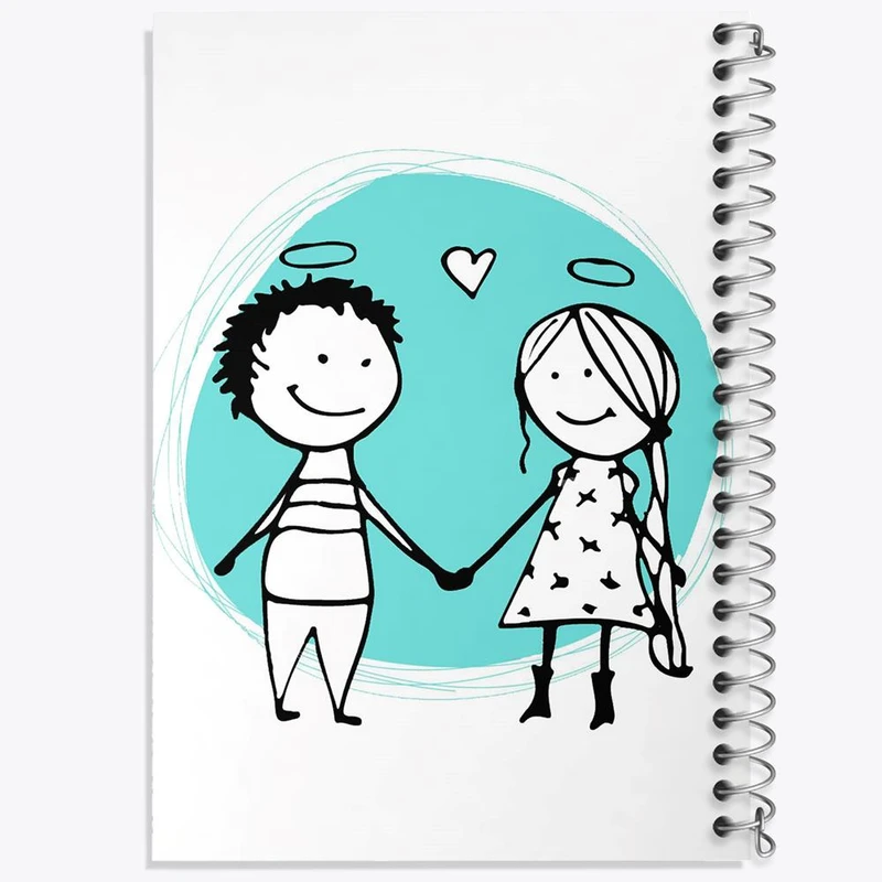 دفتر مشق 50 برگ خندالو مدل عاشقانه کد 27121