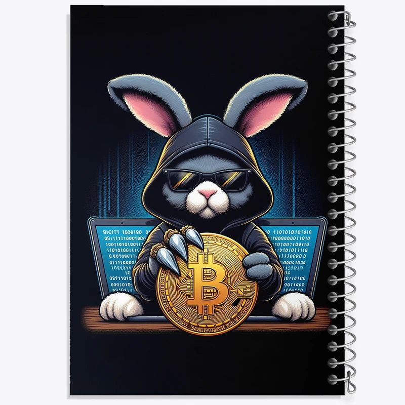 دفتر نت موسیقی 50 برگ خندالو مدل بیت کوین (Bitcoin) کد F1643