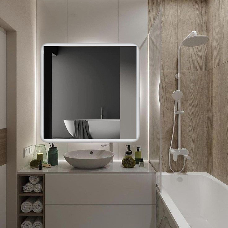 آینه سرویس بهداشتی تارا دکور مدل مربع کد m163