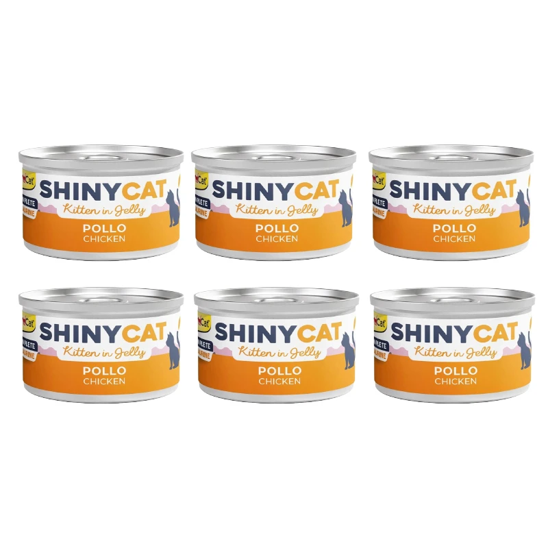 کنسرو غذای بچه گربه جیم کت مدل Cat Food Kitten Chicken طعم مرغ وزن 70 گرم بسته 6 عددی