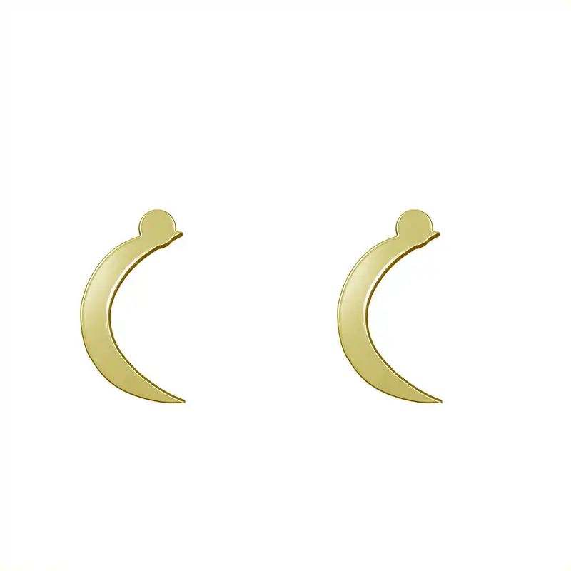 گوشواره طلا 18 عیار زنانه مدوپد مدل ماه کد GA1-15091